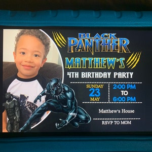 Printable Black Panther Birthday Party Invitation - Etsy