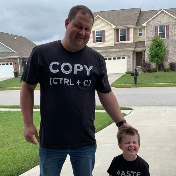 Copy Paste Shirts, Dad and Baby Set, Copy Paste Dad and Son Tshirts ...