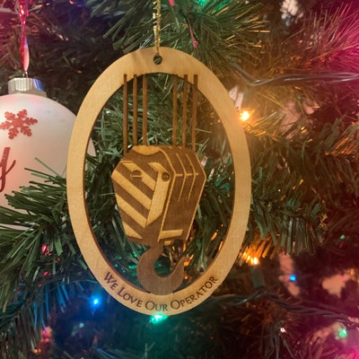 Personalized Crane Hook Ornament Crane Operator Gifts Heavy Equipment ...
