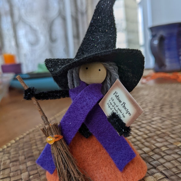 Kitchen Witch Doll Kit, Standing Witch Doll, Arts and Crafts for Adults ...