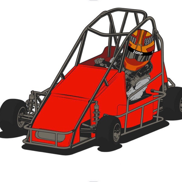 Dirt Modified Race Car Highly Detailed Vector Image in .svg .eps .pdf ...