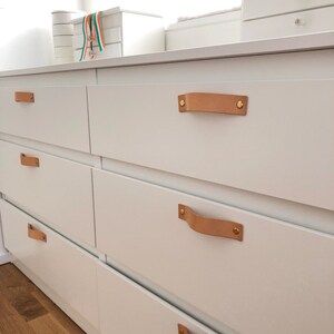 Leather Dresser Pulls Drawer Cabinet Handles Leather Drawer Etsy