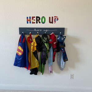 Superhero dress up rail shop