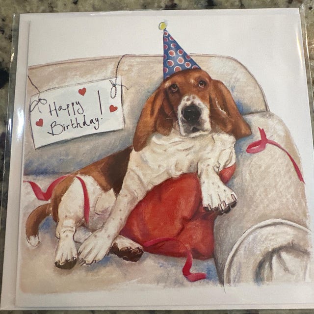 Giftsforall Grußkarte Mit Basset Hound Dog Cowboy Sheriff, A5, Personalisierbar – Lustig & Niedlich