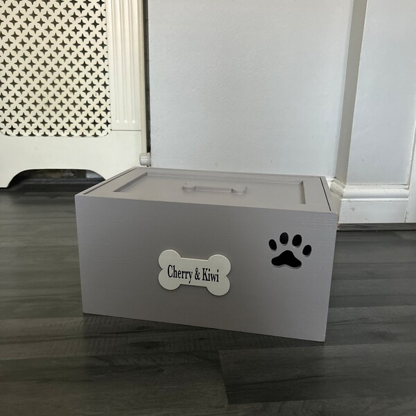 View of Personalised Toy Box With Lid | Dog Box | Gift Box | Dog Crate | Dog ...