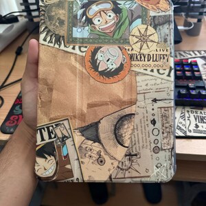 Luffy One Piece iPad Case for iPad 7/8/9, 2026 Air 7/6/5, Mini 6/7