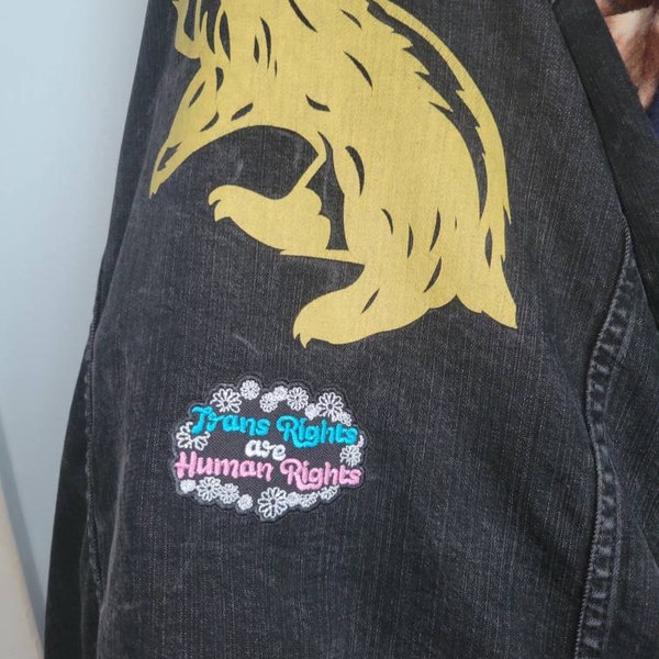 Trans Rights Are Human Rights Patch / Vegan Adhesive / Iron or Sew on ...