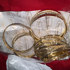 Orecchini Donna Etrusca Cerchi Placcati In Oro 18KT Elettroformati - Foto 7