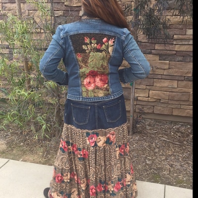 Upcycled Patchwork Denim Dusterboho Dustergypsy - Etsy