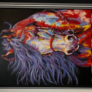 YEESAM ART Dipingi Con I Numeri – Cavallo Colorato Su Tela 50x40 Cm – Kit Per Adulti E Bambini - 4