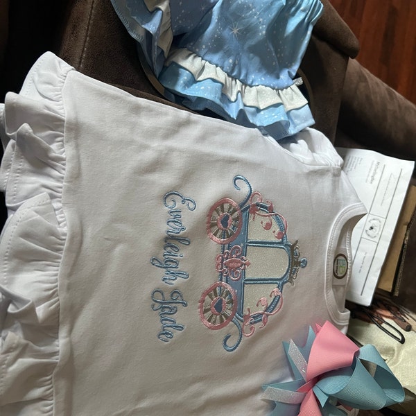 Girls Princess Carriage on Romper by Three Sisters