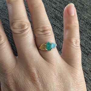 Customer photo from Jessica, Custom Raw Gemstone Mothers Ring