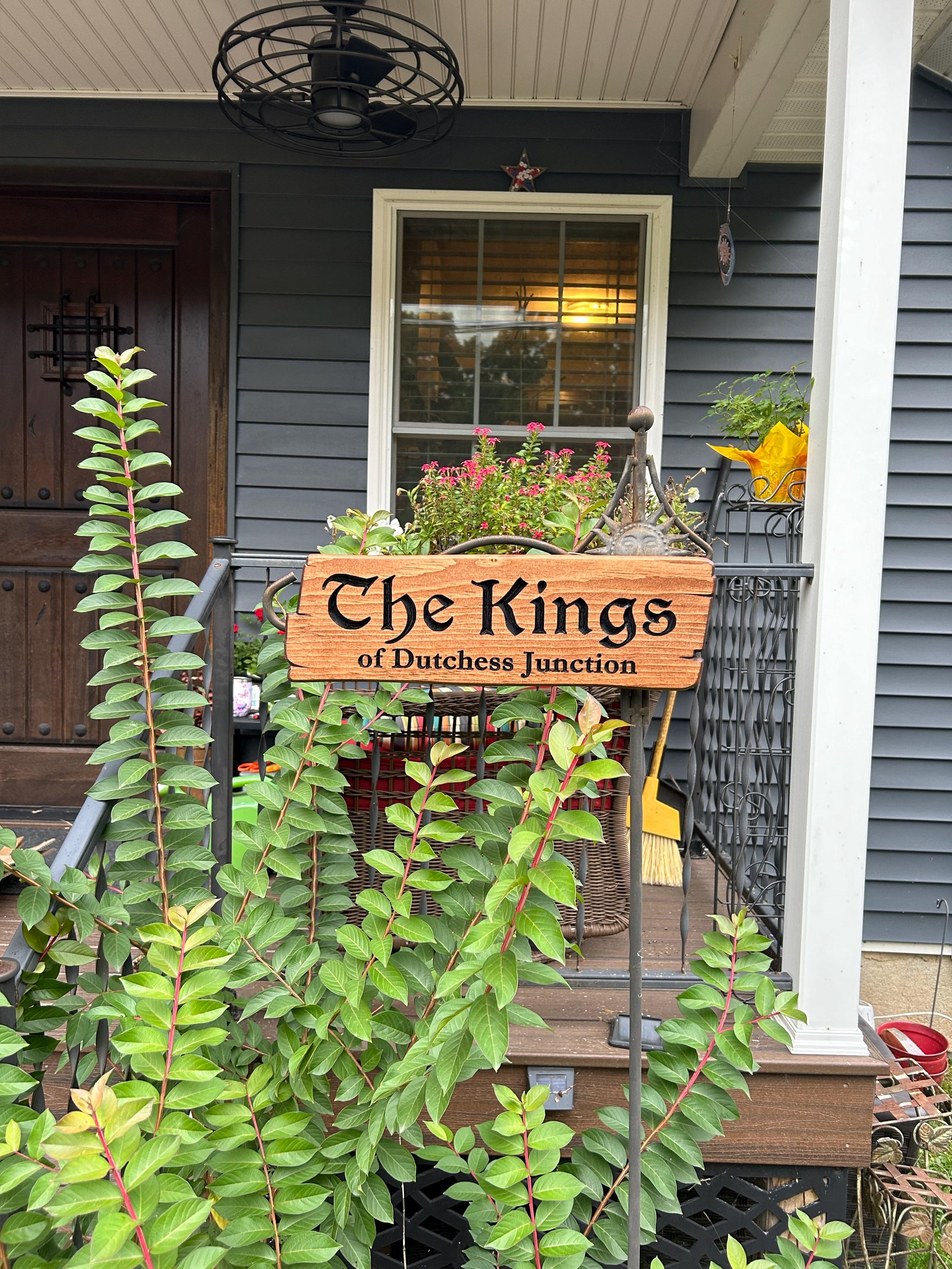 Personalized Carved Wood Sign: Rustic Outdoor Decor