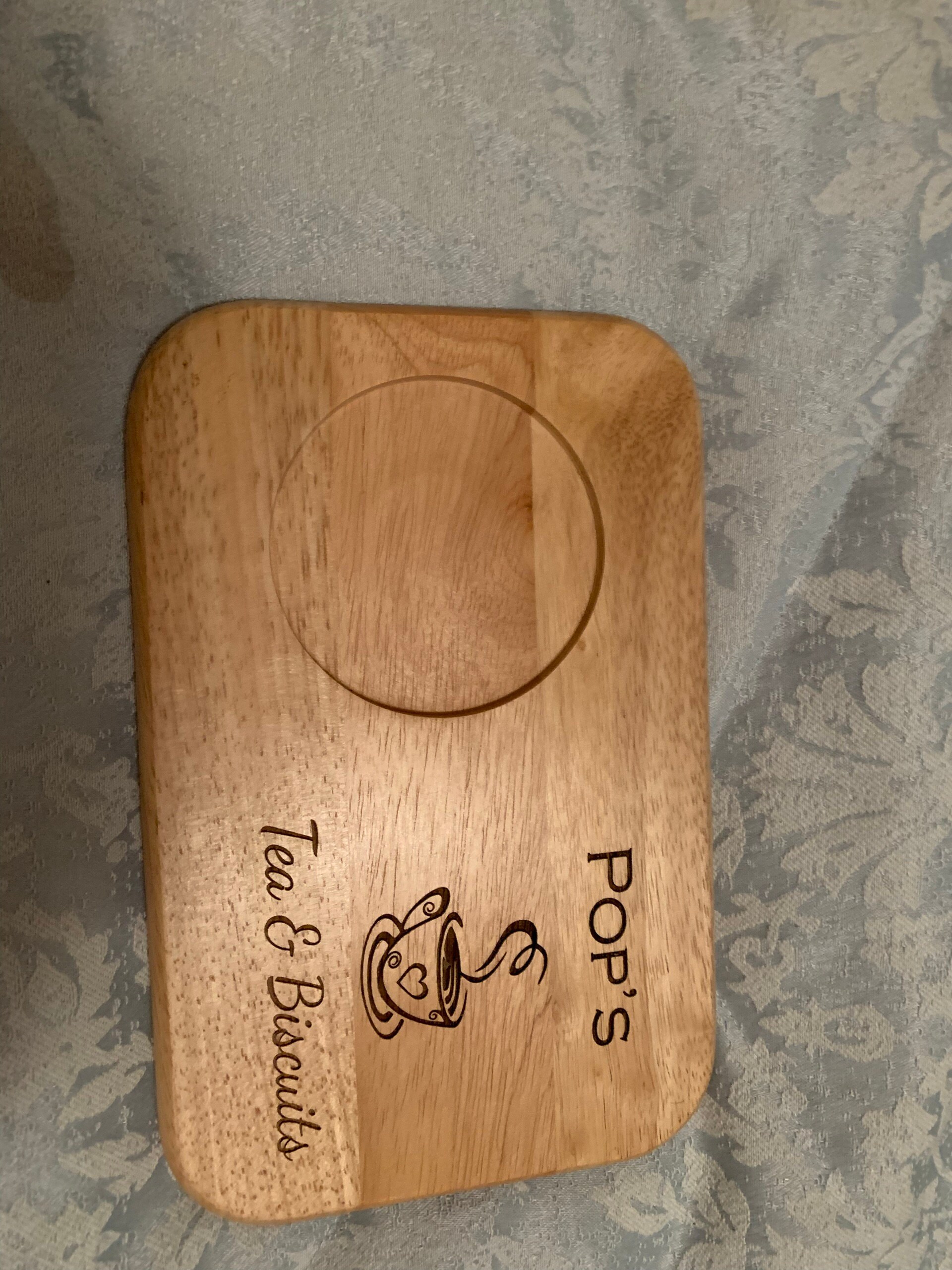 Personalised Wooden Tea And Biscuit Board Gift Idea, Petsonalised Tea Board, Coffee Serving Tray, Engraved Birthday And Christmas Present.