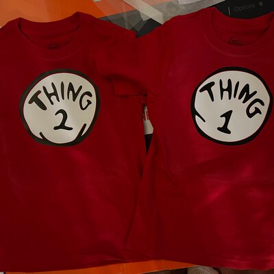 Thing 1 &amp; Thing 2 Layered SVG Easy Iron on Costume With - Etsy