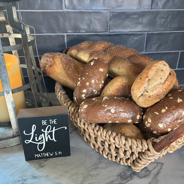 Fake Faux French Bread Rolls Loaf Bake Bread Primitive Farmhouse Fake ...