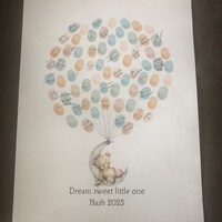 Couple Guest Book, PRINTABLE GUEST BOOK, Wedding Fingerprint Balloon ...