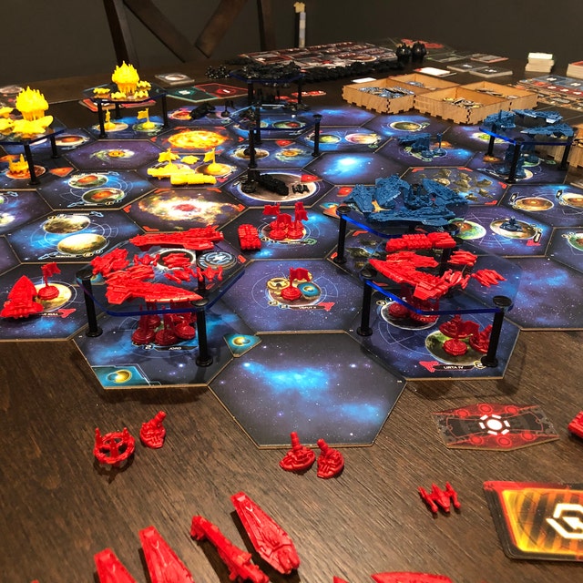 Soportes De Flota | 6 Piezas De 3.661 In | Patas De Acero Y Patas De Goma | Compatible Con Twilight Imperium 4, TI4 Codex, Eclipse: 2nd Dawn Para The Galaxy