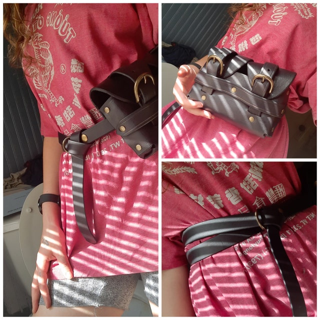 Medieval Leather Belt Mug Strap Accessory Skirt Hikes Tied - Temu