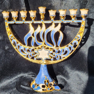 Hand-painted Shabbat Candlesticks Oil Candle Holders Displays - Etsy