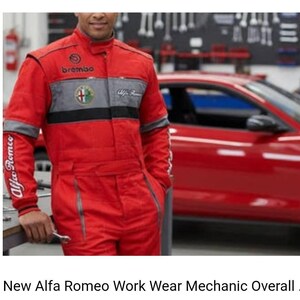 New Alfa Romeo Work Wear Mechanic Overall - Embroidered, S-3XL - Etsy
