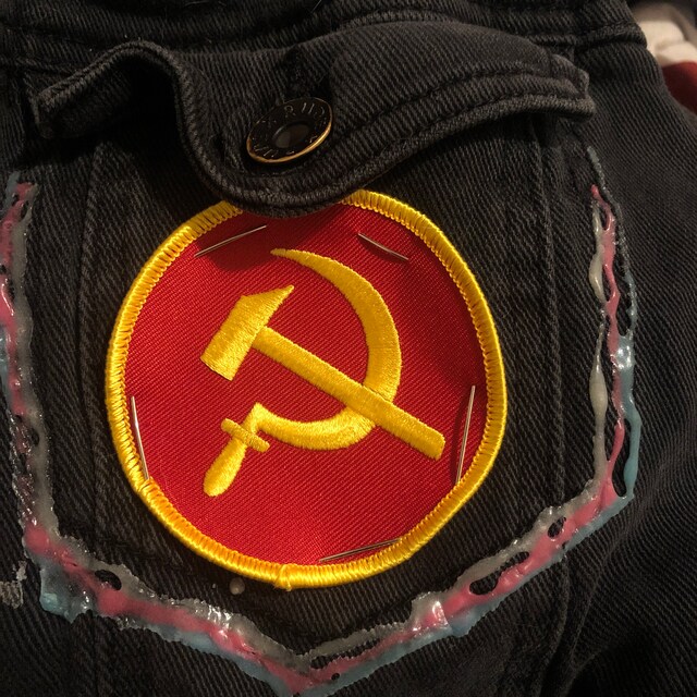 共産主義の鎌と槌のパッチ、ソ連、CCCP、ロシア、ソビエト連邦の刺繍