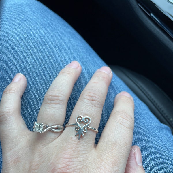 Silver Sankofa African Symbol Ring - Custom African Symbol Ring ...