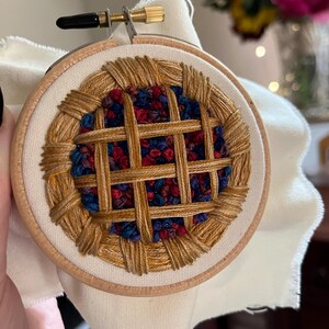Mixed Berry Pie Embroidery Pattern | Digital Download Mixed Berry Pie Embroidery Pattern | Digital Download