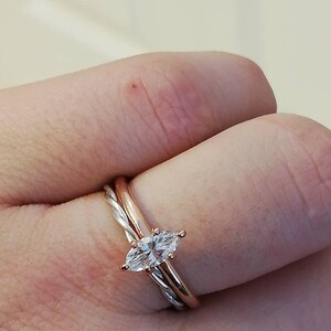 Silver Twist Ring Relaxed Rope Infinity Loose Twisted Skinny Wedding ...