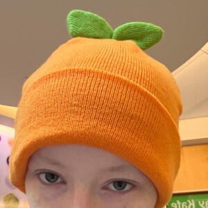 Orange Sprout Leaf Beanie - Etsy