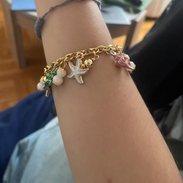 Beach Crystal Bracelet Gold