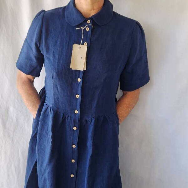 Lara Linen Dress - White