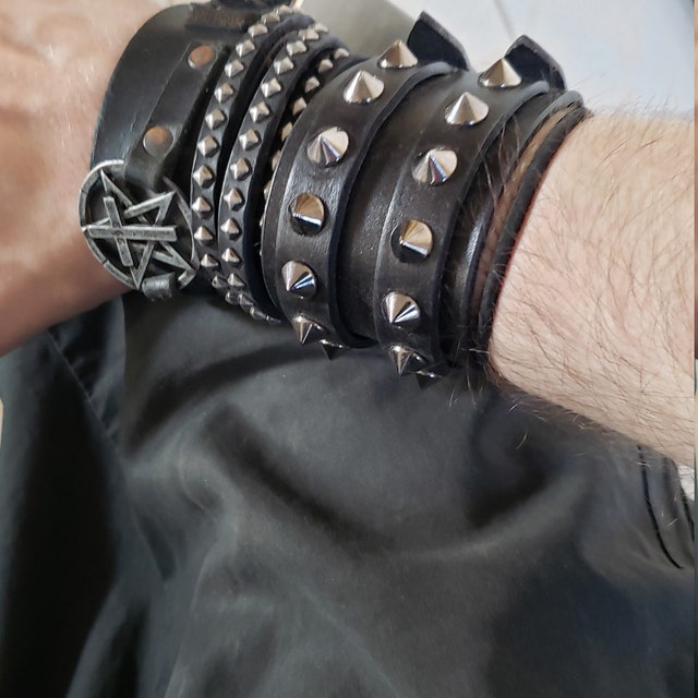 Hexagon Studded Bracelet| Leatherpunk