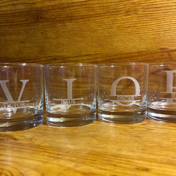 Groomsmen Whiskey Glasses, Groomsmen Gift Idea, Engraved Old Fashion ...