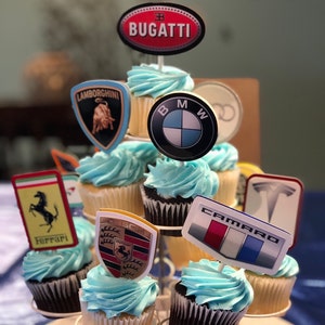 Supercar Emblems Cupcake Toppers Super Car Party Luxury Car Etsy Supercar Emblems Cupcake Toppers Super Car Party Luxury Car Etsy