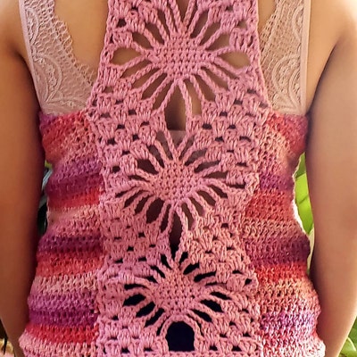 Crochet Tank Top Pattern / ADULT Lacy Lotus Tank Top / Summer Crochet ...