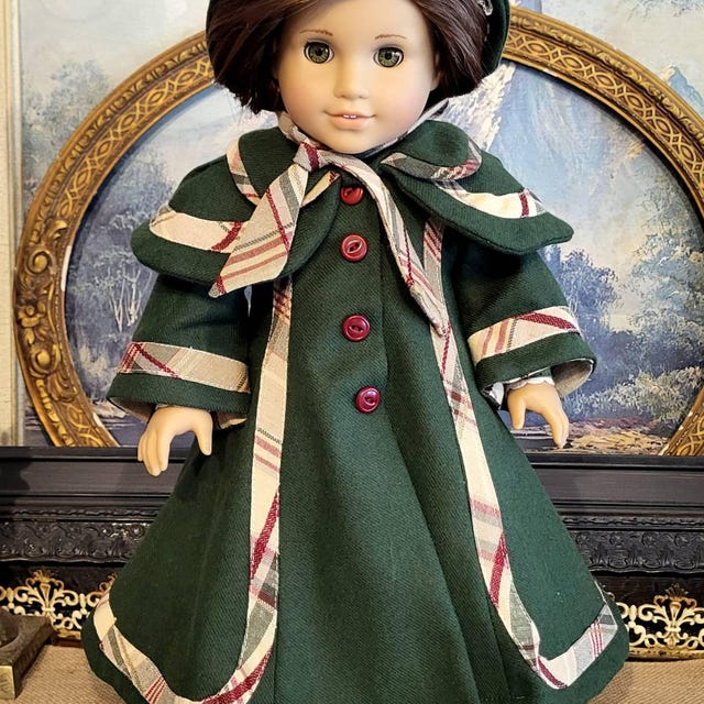 Victorian Caroler's Coat & Bonnet 18 Inch Doll Clothes Pattern