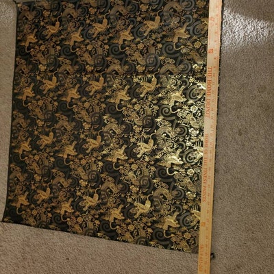 Gold Brocade (Kinran)  Fabric - Chrysanthemum