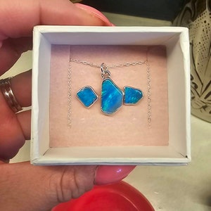 Customer photo from Jenna, Large Raw Australian Opal Stud Earrings