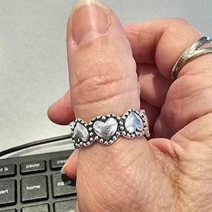 Anello A Fascia Con Cuore In Argento Sterling 925 Fatto A Mano - Italia - Foto 10