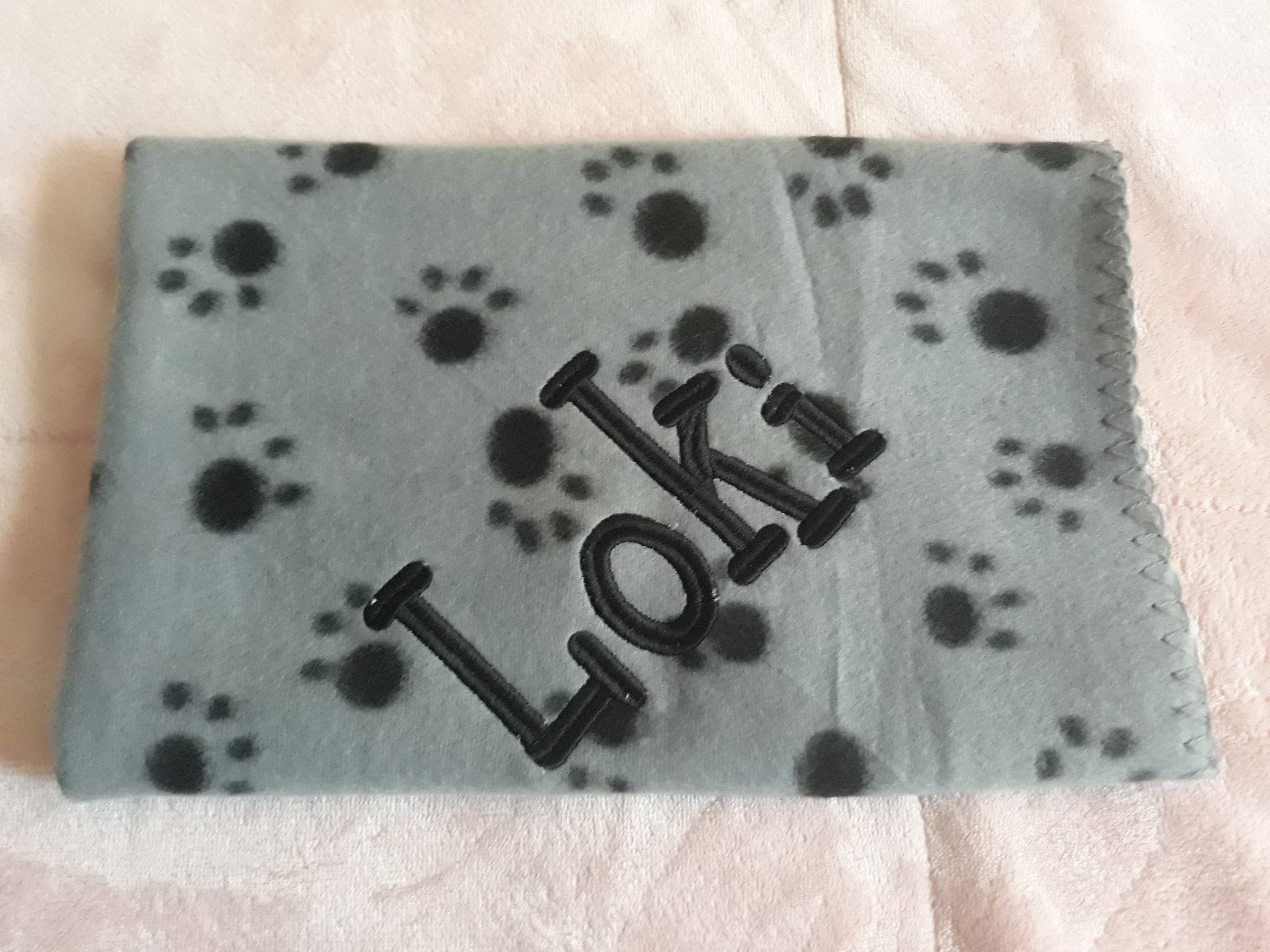 Personalized Monogrammed Pet Blanket | Custom Dog Blanket | Cat Blanket with Name | Monogrammed Pet Throw | Cozy Cat Blanket with Name