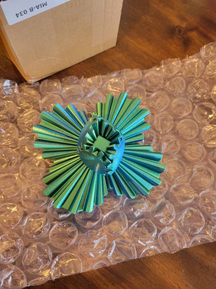 3D Printed Gear Ball Sphere Fidget-Transformable Stress Relief Toy, Colorful Gradient, Birthday Cool Gift for Dad Kids boy girl Ruvenbal
