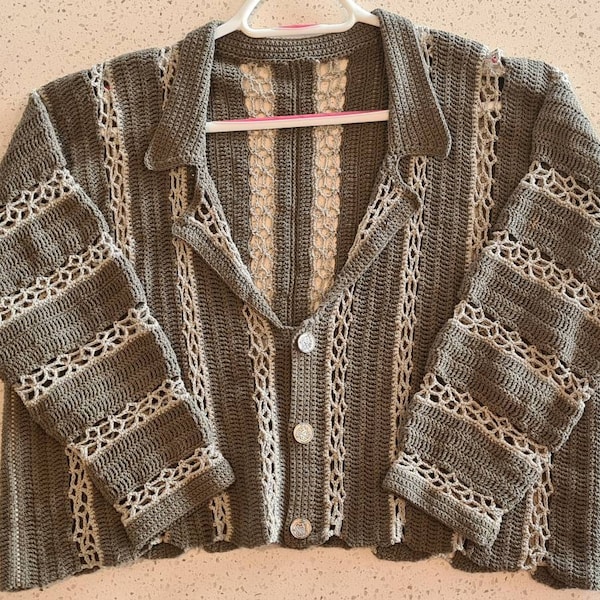 Calad Crochet Shirt Pattern: Lightweight Summer Top (PDF Pattern) - Etsy