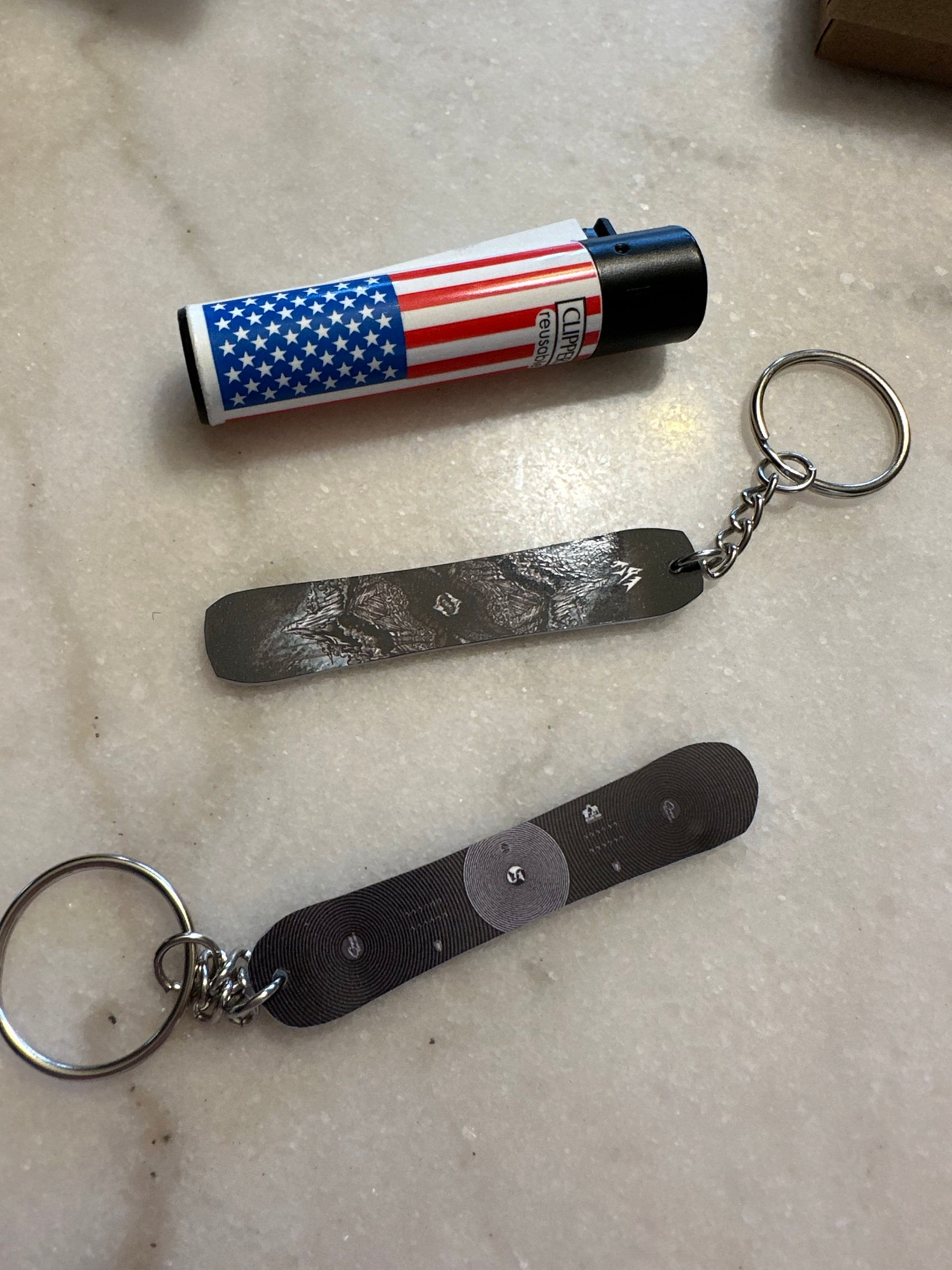 Custom Keychain Snowboard
