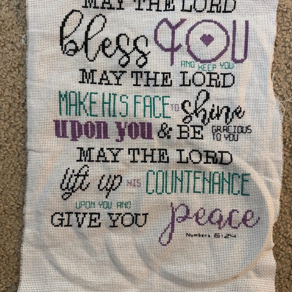 Christian Cross Stitch Pattern - May the Lord Bless You and Keep You ...