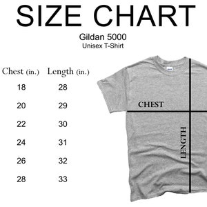 Size Chart Gildan 5000B Youth Mock up Shirt Youth Tshirt Black Gildan ...