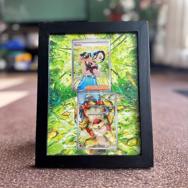 Perrin and Hisuian Growlithe Custom Pokemon Card Frame - Etsy
