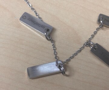 Custom name necklace for dad, stainless steel personalized kids name necklace, Christmas gift for him, daddy necklace, figaro chain with bar
