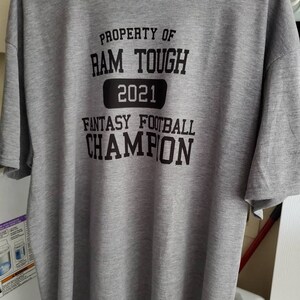 Fantasy Football Champion Shirt Custom Personalized Championship W ...