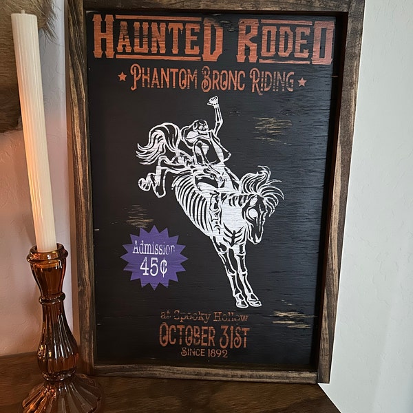 Haunted Rodeo Signs | Western Halloween Decor | Western Home Decor ...